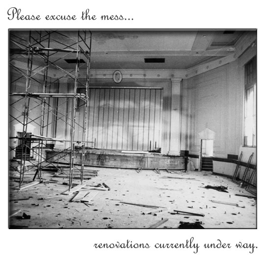 Please excuse the mess... renovations currently under way.